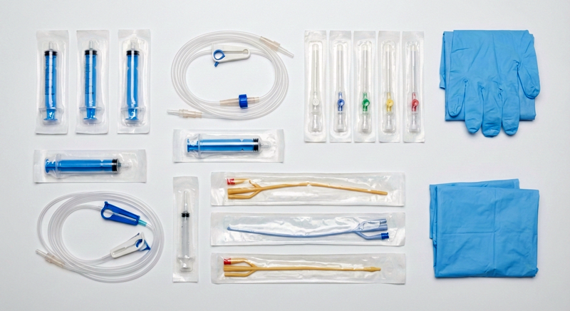 Sterile medical disposables including IV cannula, infusion sets and surgical gloves